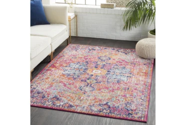 3'9"x5'6" Rug-Traditional Bright Pink/Multicolored