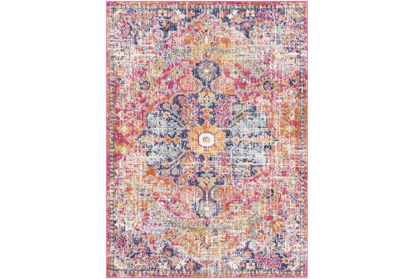 5'3"x7'3" Rug-Traditional Bright Pink/Multicolored - 360