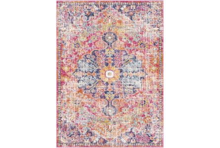 7'8"x10'3" Rug-Traditional Bright Pink/Multicolored