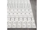 2'6"x12' Rug-Global Black And White - Material