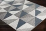 3'9"x5'6" Rug-Modern Triangle Greys And White - Detail