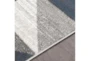 5'3"x7'3" Rug-Modern Triangle Greys And White - Side