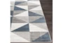 5'3"x5'3" Square Rug-Modern Triangle Greys And White - Material
