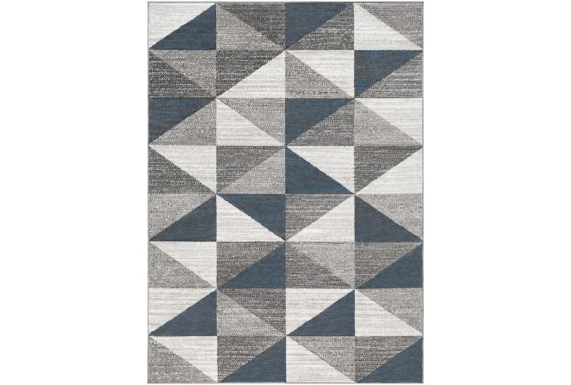 6'6"x9' Rug-Modern Triangle Greys And White - 360