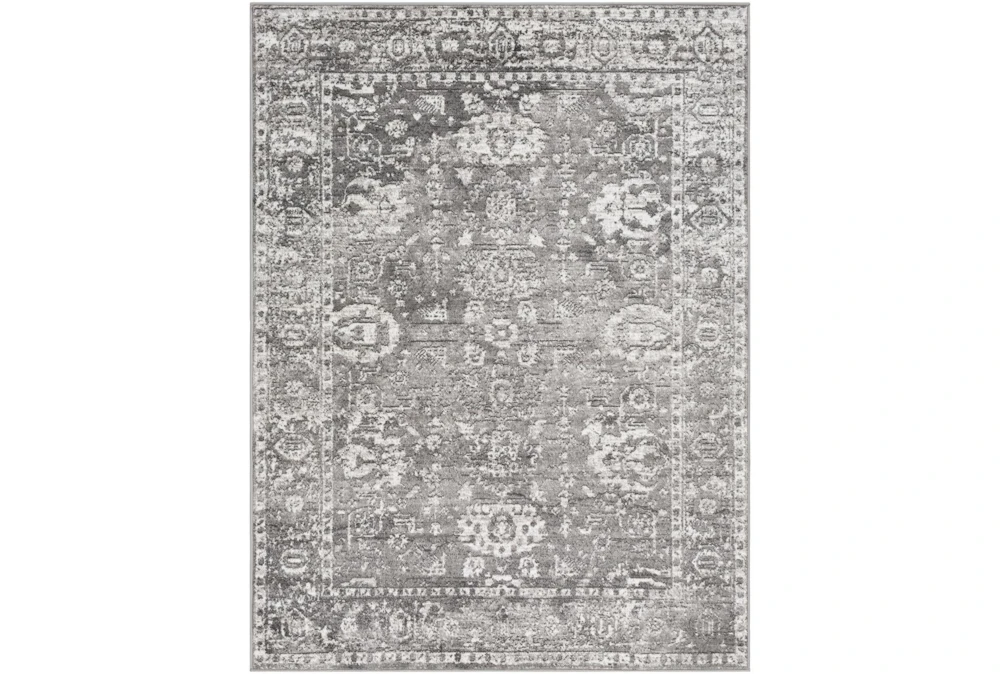 5'3"x5'3" Square Rug-Traditional Grey