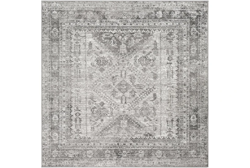 5'3"x5'3" Square Rug-Traditional Grey - 360