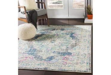 2'x3' Rug-Traditional Distressed Multicolored