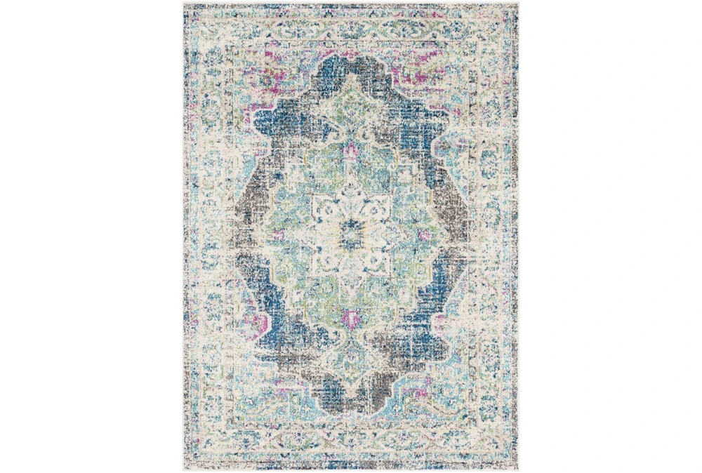 2'x3' Rug-Traditional Distressed Multicolored