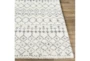 6'6" Round Rug-Global Shag Gray And White - Material