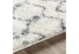 6'5"x6'5" Square Rug-Global Shag Gray And White - Side