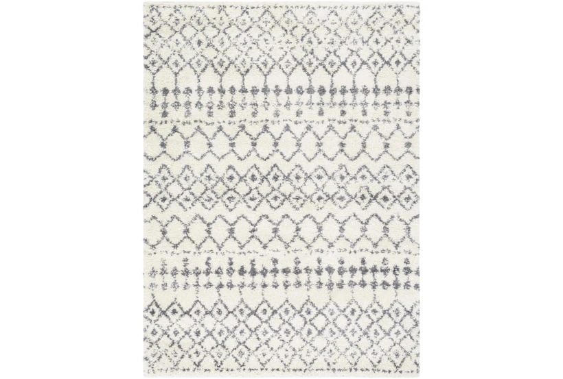 6'5"x6'5" Square Rug-Global Shag Gray And White - 360