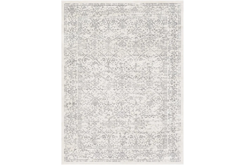 6'5"x6'5" Square Rug-Traditional Grey