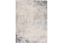 7'9" Round Rug-Modern Distressed Grey And Blue - Signature