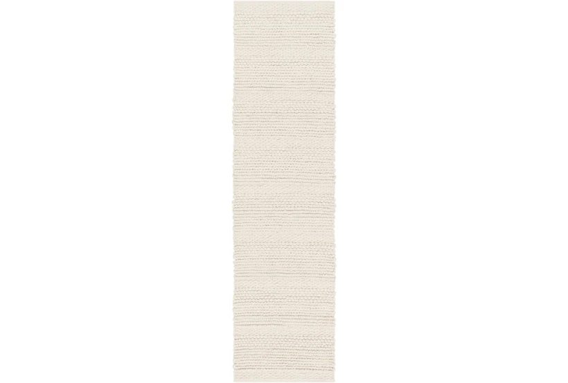 3'x12' Rug-Modern Texture Ivory And Charcoal - 360