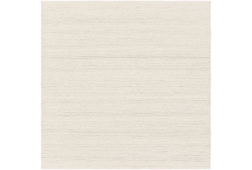 8'x8' Square Rug-Modern Texture Ivory And Charcoal - 360