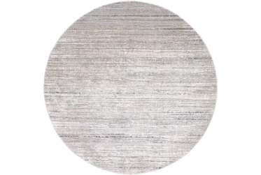7'9" Round Rug-Modern Distressed High/Low Khaki And Grey