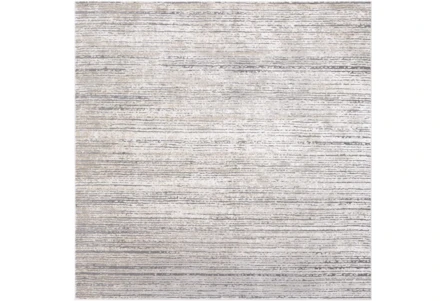 7'8"x7'8" Square Rug-Modern Distressed High/Low Khaki And Grey