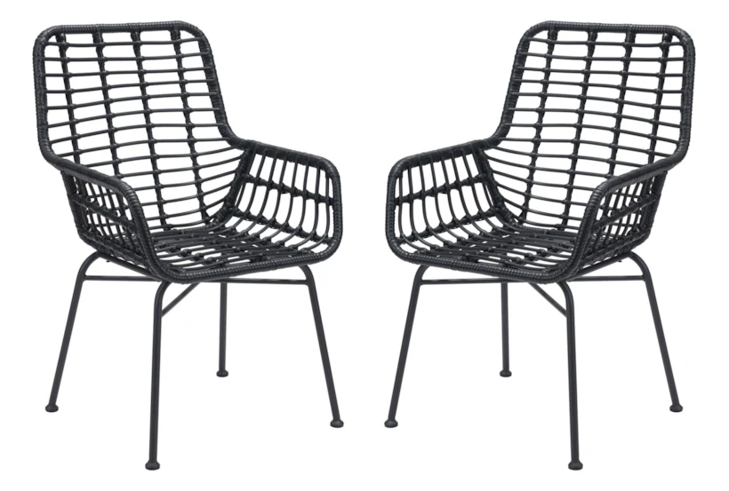 Mcgrath Black Outdoor Chair Set Of 2 - 360