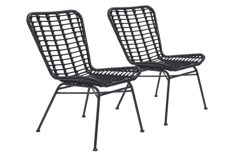 Laguna Outdoor Black Chair Set Of 2 | Living Spaces