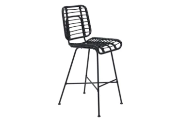 Coral Outdoor Black 28" Bar Chair