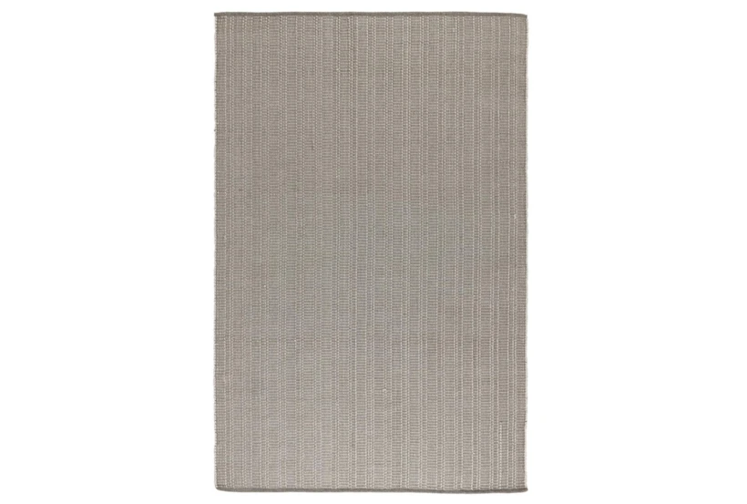 5'X8' Outdoor Rug- Gray Elevated Woven Texture - 360