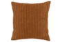 22X22 Orange Saffron Stonewashed Flax Linen Woven Throw Pillow - Signature