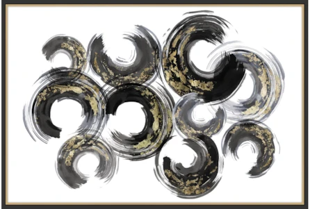 Picture-Gold And Black Swirls