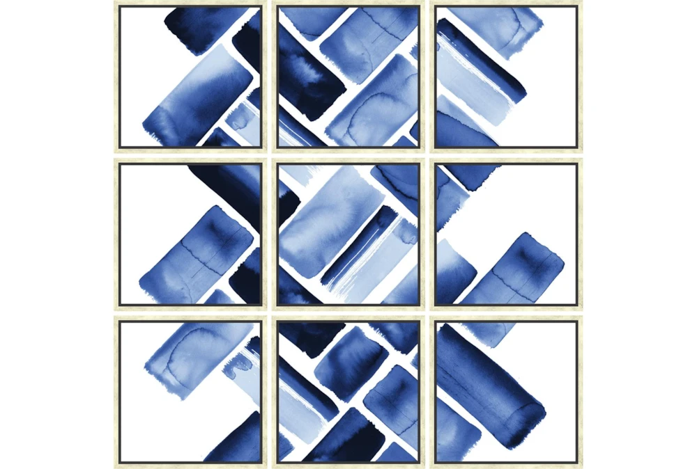 60X60 Blue Bricks Set Of 9