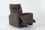 Bronco Chocolate Power Recliner - Side