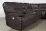 Marcus Chocolate 6 Piece 131" Sectional With Power Headrest And USB - Hardware