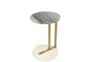Brushed Brass + Marble Accent Table  - Signature