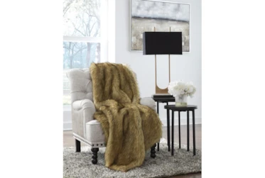 Accent Throw-Woven Faux Fur Brown/Black