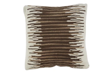Accent Pillow-Handwoven Stripe Brown/Cream 20X20