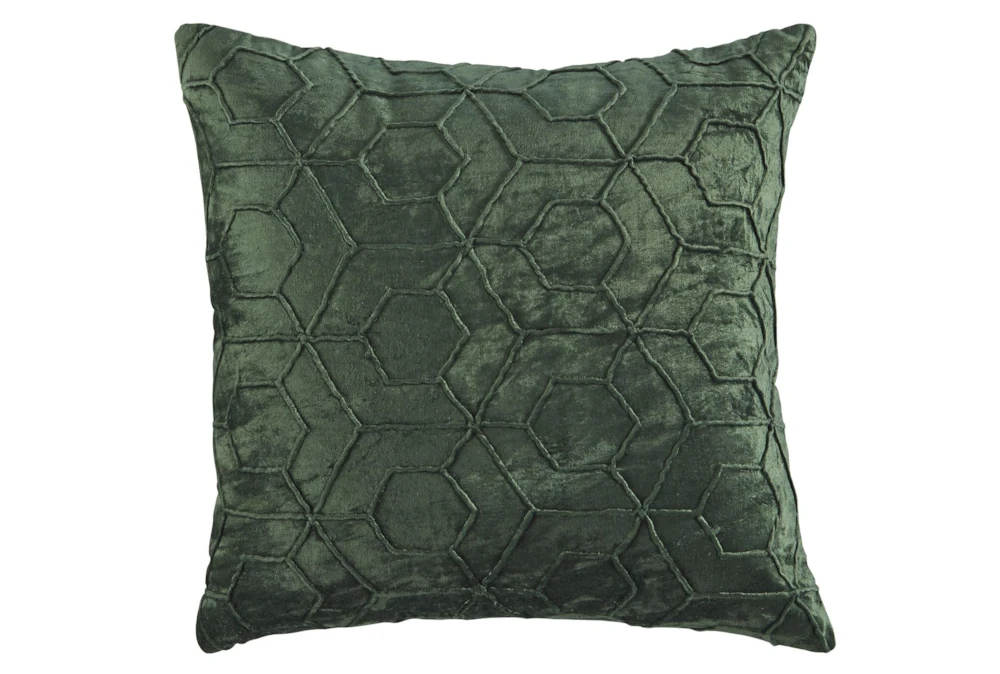 20X20 Hexagon Emerald Throw Pillow | Living Spaces
