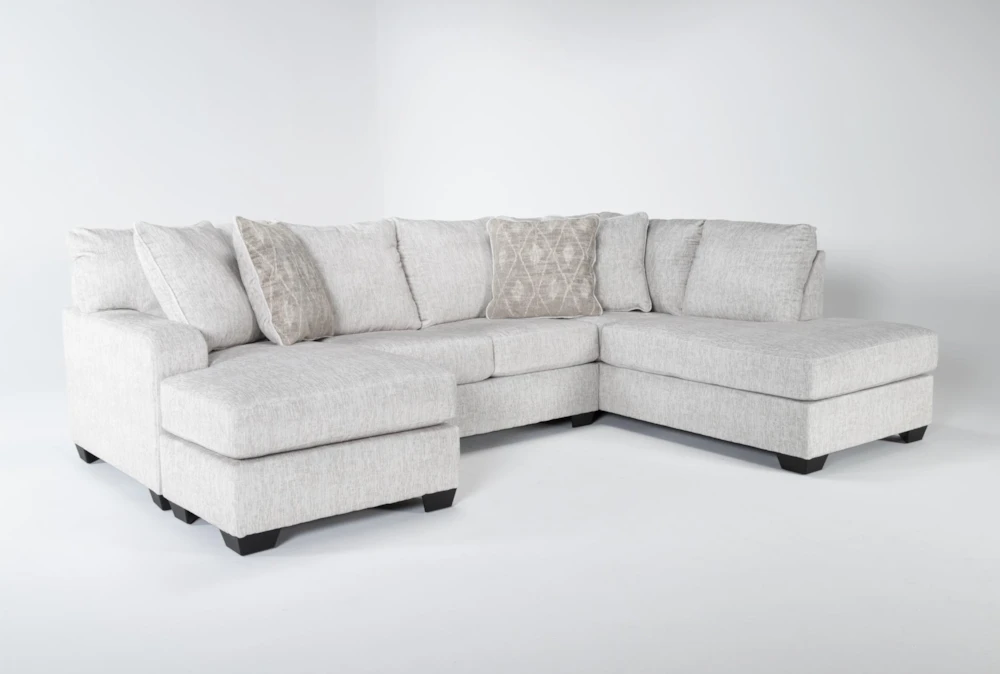 Cambrie 124" 2 Piece Dual Chaise Sectional With Left Arm Facing Sofa Chaise And Right Arm Facing Corner Chaise