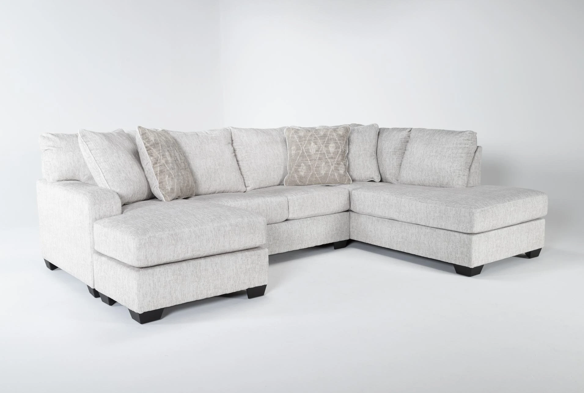 Cambrie 124 2 Piece Dual Chaise Sectional With Left Arm Facing Sofa And Right Corner Living Es