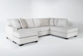 Cambrie 124" 2 Piece Dual Chaise Sectional With Left Arm Facing Sofa Chaise
