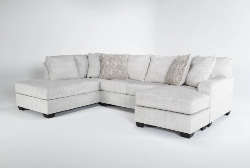Cambrie 124" 2 Piece Dual Chaise Sectional with Right Arm Facing Sofa Chaise And Left Arm Facing Corner Chaise - 360