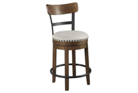 Vale Brown Uph Swivel 24.5" Counter Stool