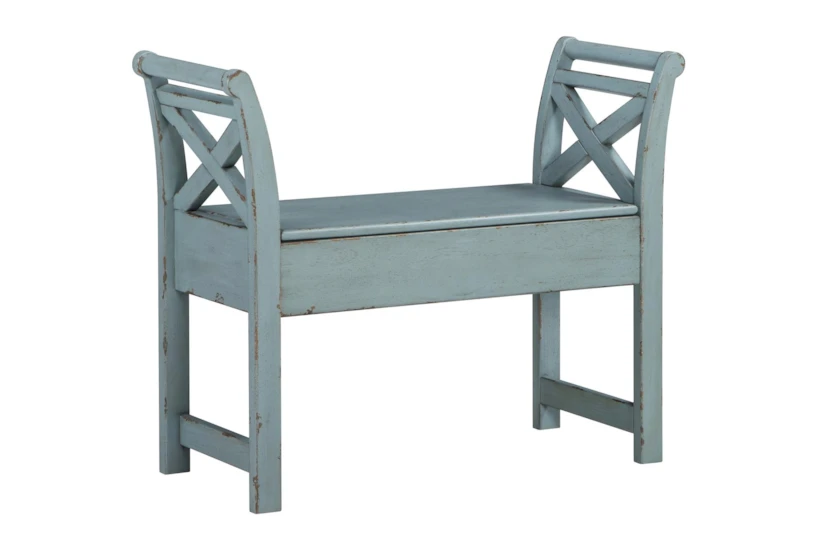 Blue Small Accent Bench - 360