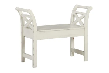 White Small Accent Bench
