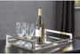 Silver Finish Metal + Mirrored Tray - Room