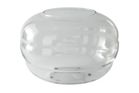 Bubbled Clear Glass Vase