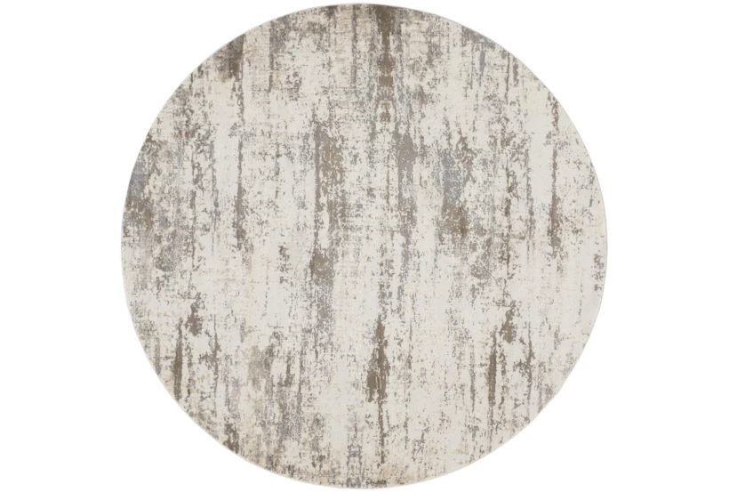 7'8" Round Rug-Frida Abstract Silver - 360