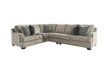 Bovarian Stone 3 Piece 128" Sectional With Right Arm Facing Loveseat