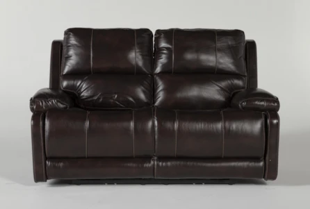 Teodoro Leather 67" Reclining Loveseat With Power Headrest & USB