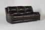Teodoro Leather 91" Reclining Sofa With Power Headrest & USB - Side
