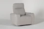 Isabel Bisque Power Recliner With Power Headrest, Cupholders, Storage & USB - Side