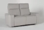 Isabel Bisque 61" Power Reclining Loveseat with Power Headrest, Cupholders, Storage & USB - Side