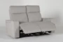 Isabel Bisque 61" Power Reclining Loveseat with Power Headrest, Cupholders, Storage & USB - Side